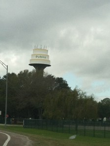 And then there was this water tower shaped like a birthday cake. WINNING.
